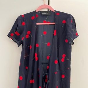 Realisation Par Teale midi wrap dress in Wild Cherry